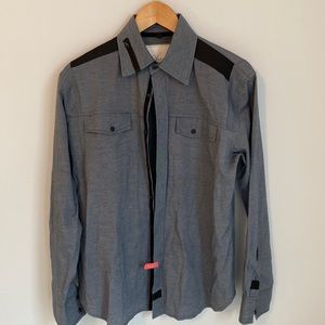 Men’s Medium ARSNL grey button down dress shirt